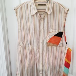 Beyond the Limit sz 3xl striped sleeveless blouse